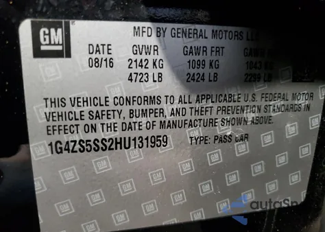 2017 Buick Lacrosse Premium from USA, damaged, VIN 1G4ZS5SS2HU131959